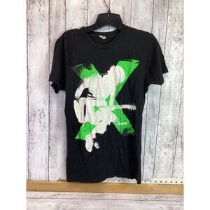 Rock Me Ed Sheeran Multiply X Concert Graphic Short Sleeve Shirt Small Black